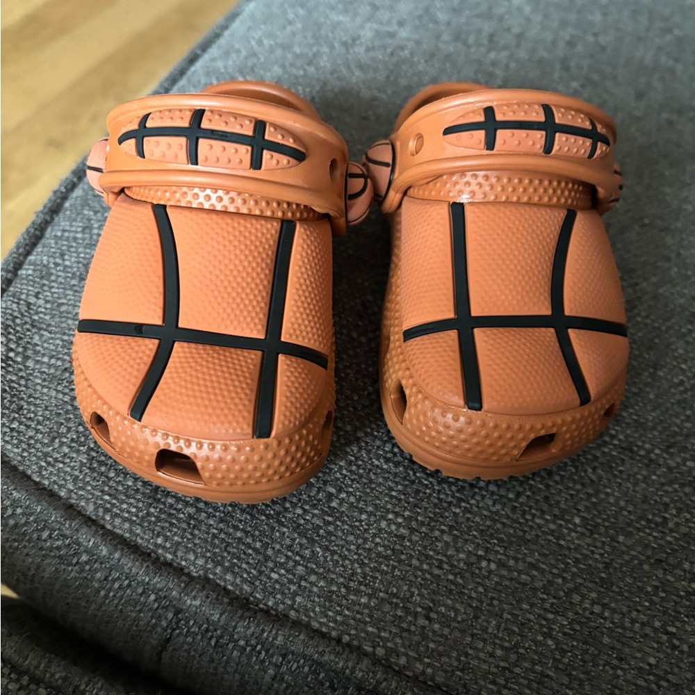 CROCS Kids Orange Basketball Slippers